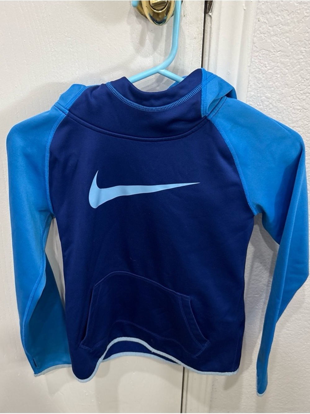 Nike Kids Navy and Bright Blue Dri-FIT Hoodie